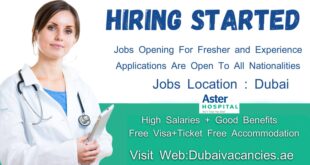 Aster Cedars Hospital Jobs