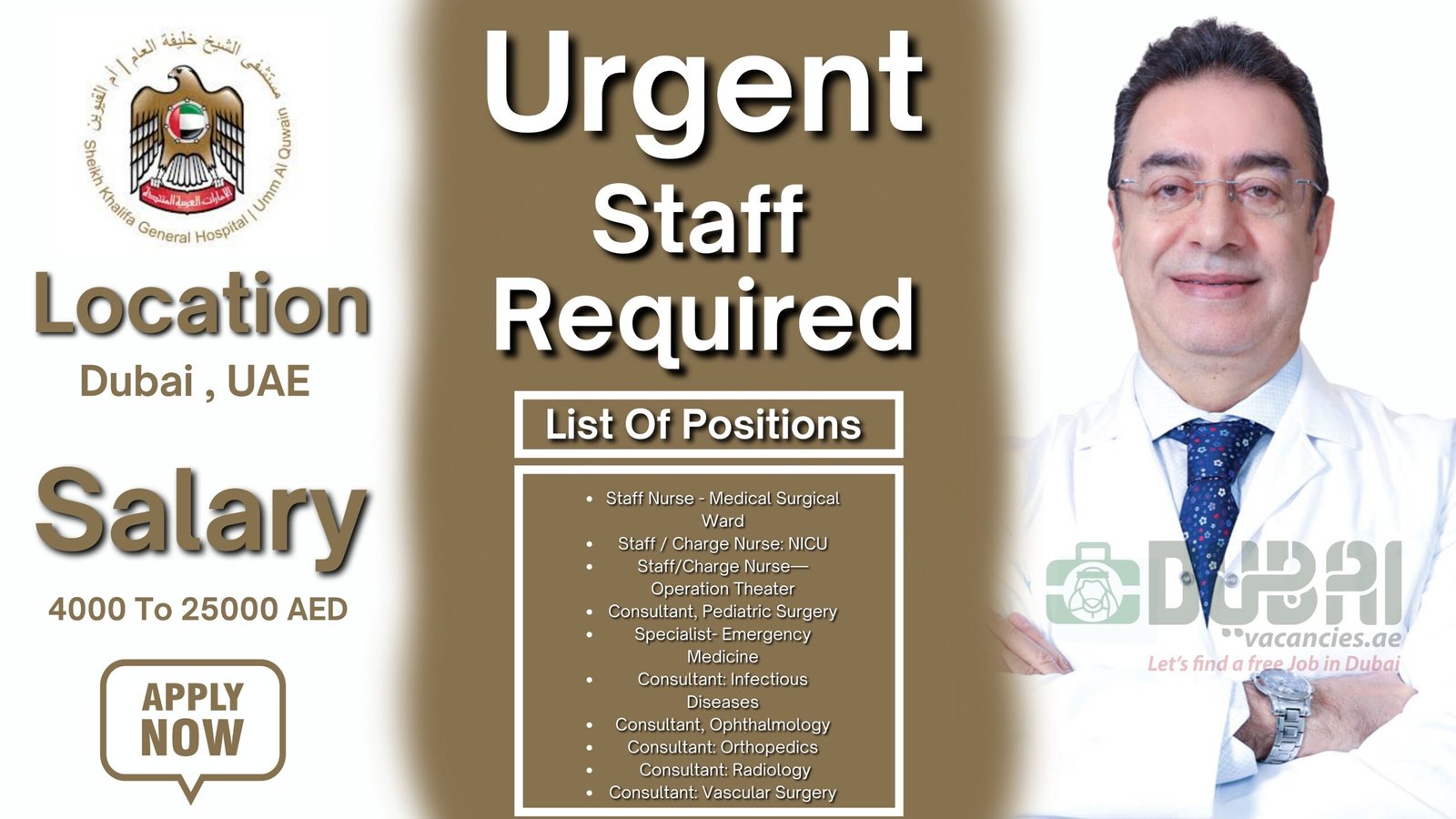 Sheikh Khalifa General Hospital Jobs